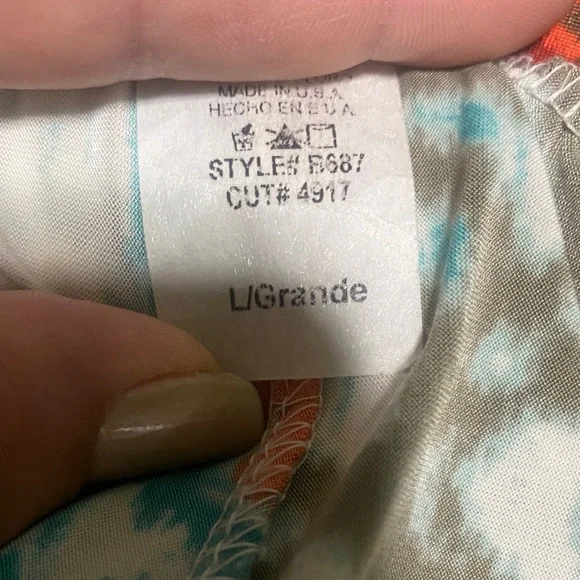 Vibrant Patterned wide leg pants - Picture 7 of 7